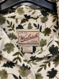 Woolrich Green Leaf Fall Corduroy LS Women’s Top Size Large 100% Cotton Autumn