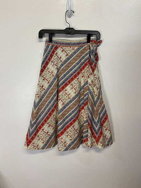 Vtg Wrap Midi Skirt