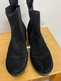 Fly London Black Suede Women's Ankle Boots with Wedge Heel size 7 Platform