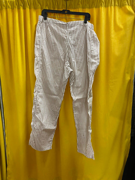 Striped Women's Pants with Elastic Waist