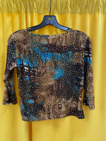 Brittany Black Petite Women's Top with Sequin Detail