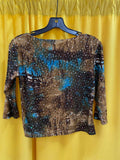 Brittany Black Petite Women's Top with Sequin Detail