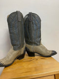 Men's Two-Tone Western Cowboy Heeled Boots