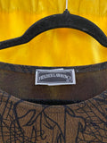 Frazier Lawrence Brown and Black Patterned Short Sleeve T-Shirt