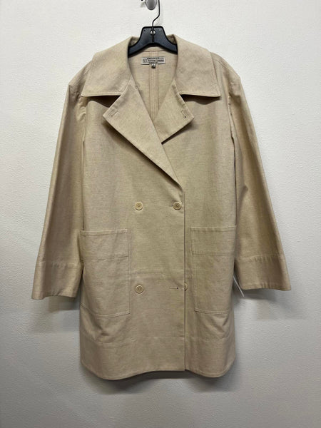 The J. Peterman Company Cream Double-Breasted Coat Size Large