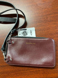 Bandolier Women's Crossbody Bag in Burgundy Leather Phone Pouch Travel