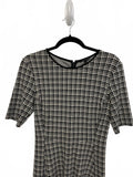 Theory Black & White Houndstooth Pattern Women's Dress Flared Hem Size 4