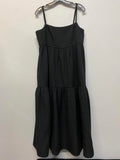 Levi's Black Sleeveless Midi Dress with Adjustable Straps Size Large