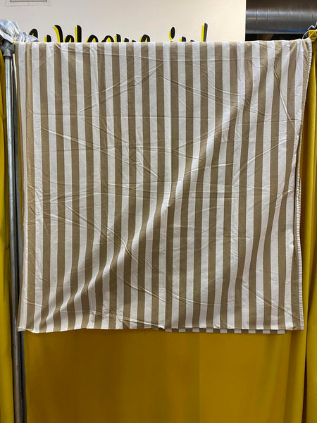 Ralph Lauren Beige and White Striped Bed Sheet