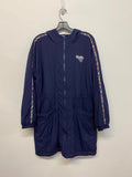 Gola Anthropologie Exclusive Navy Oversized Utility Jacket with Hood and Floral Stripe Detail size Small