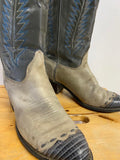 Men's Two-Tone Western Cowboy Heeled Boots
