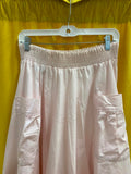 TRUE VINTAGE 80s La Bené Light Pink Pleated Women's Midi Skirt with Pockets