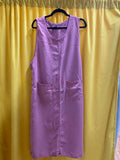 Amy K Su Nordstrom Dusty Rose Pink Purple Overall Dress Front Pockets size 2X