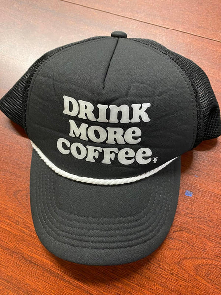 Dutch Bros. Black 'Drink More Coffee' Mesh Trucker Hat