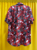 Dixxon Men's Limited Edition Red Floral Button-Up Shirt