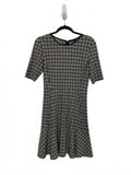 Theory Black & White Houndstooth Pattern Women's Dress Flared Hem Size 4