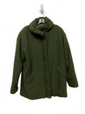 Bromley Sport Women's Olive Green Puffer Jacket High Collar Cool Buttons Small