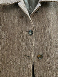 Jones New York Women's Brown Herringbone Wool Blend Coat Size 6