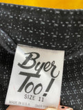 Byer Too! Women's Size 11 Black and Gray Patterned Skirt