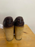 See by Chloé Brown Leather Wedge Shoes Size 7/38 Designer Fall Preppy