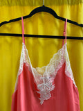 Women's Pink Camisole with Lace Trim Size Large