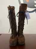Sorel Joan of Arctic Brown Suede Lace-Up Knee-High Boots Straps size 6 Women’s
