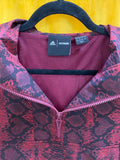 Adidas Ivy Park Women's Red and Black Snake Print Windbreaker Jacket Size 2XS