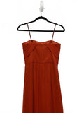 MaxandCleo Rust Orange Paprika Women's Maxi Dress Spaghetti Straps NWT Small