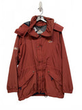 Lowe Alpine Rust Red Raincoat Women’s Large Hooded Outdoors Gorpcore Full Zip