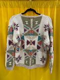 Vintage Woolrich Women's Sweater with Geometric Pattern