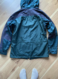 Y2K Solstice Forest Green and Purple Hooded Windbreaker Jacket Men’s Medium