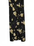 Garment City California Y2K Black Maxi Dress with Yellow Floral Print Size 18W