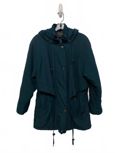 90s Vintage Forecaster of Boston Women's Teal Hooded Outerwear Jacket XS