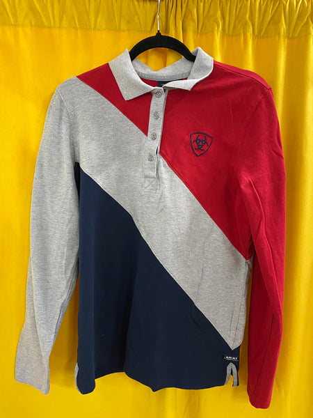 Ariat Women's Long Sleeve Polo Shirt Colorblock Design