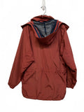 Lowe Alpine Rust Red Raincoat Women’s Large Hooded Outdoors Gorpcore Full Zip