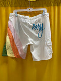 Roxy Men's Board Shorts with Rainbow Side Stripes