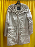BEBE Women's Beige Parka with Faux Fur Lining Size Medium
