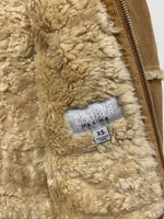 Wilson’s Leather Light Brown Tan Suede Faux Shearling Jacket for Women XS