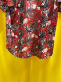Dixxon Men's Limited Edition Red Floral Button-Up Shirt