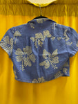 Urban Outfitters Blue Floral Crop Top, Size Small
