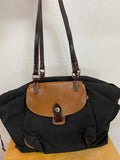 Dooney & Bourke Black and Brown Leather Shoulder Bag