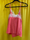 Women's Pink Camisole with Lace Trim Size Large
