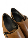 Calibrate Brown Leather Double Monk Strap Dress Shoes Size 11 Men’s Oxfords