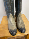 Men's Two-Tone Western Cowboy Heeled Boots