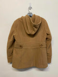 St. John's Bay Women Cashmere Blend Double Breast Beige Pea Coat w/ Hood Medium