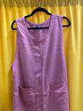 Amy K Su Nordstrom Dusty Rose Pink Purple Overall Dress Front Pockets size 2X