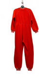 Mary Barron Vintage Women's Red Fleece Jumpsuit Onesie Pajamas Zip Front Small