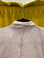 Rampage Products Women's Cropped Blazer Jacket Pink Checkered
