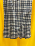Y2K Sisley Blue White Plaid Ruffle Sleeveless Midi Dress Size Medium Designer