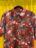 Dixxon Men's Limited Edition Red Floral Button-Up Shirt
